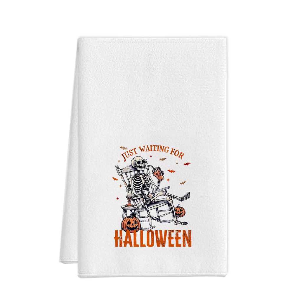 Halloween Towel Ornament Gift Microfiber Printing Kitchen Towel Special Dish Towel Rag
