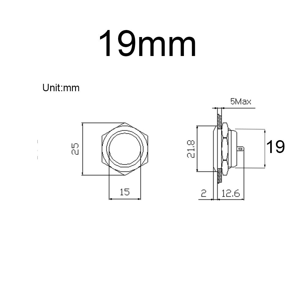 Electric Waterproof Power 12v Led Momentary Mini Push Button Switch Micro Pressure Switches 220v 24v Smart Home 12mm