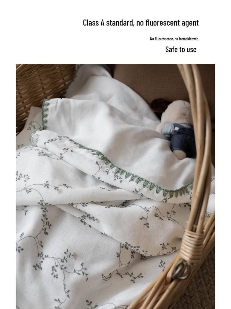 Summer Baby Bamboo 4-Layer Cool Quilt: Newborn Ice Silk Blanket for Naps & Air Conditioning.
