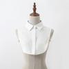 Women's Chiffon Half-Shirt Decorative Collar for Professional or Casual Wear