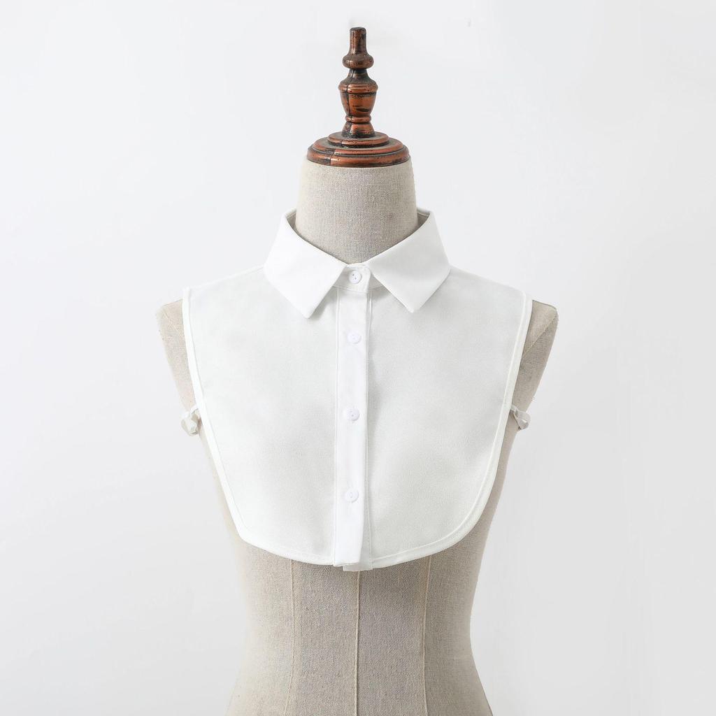Women's Chiffon Half-Shirt Decorative Collar for Professional or Casual Wear