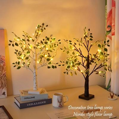 Lampe d'arbre à LED pour décoration de fête, de vacances, de table, pour la maison, le bureau, le salon
