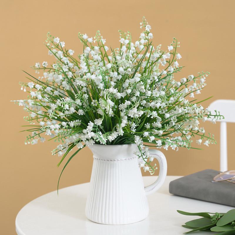 Convallaria Majalis Of The Valley Artificial Flowers Bouquet For Home Office Greenery