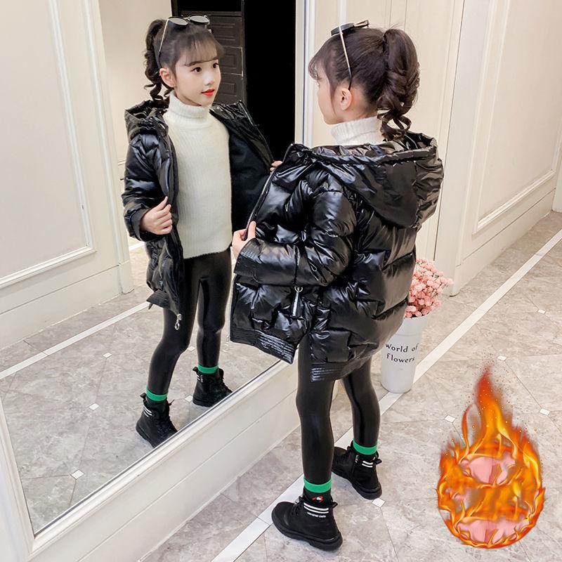 

Winter Jacket Girls Coat Kids Parka Snowsuit Fashion Waterproof Outerwear Children 160cm чёрный