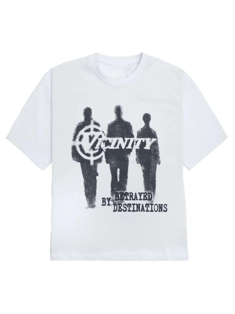 Unisex T-Shirt Übergroße Hip Hop Baumwolle Kurzarm Print Grafik Koreanische Mode Tops Ästhetische Harajuku Y2k Streetwear Kleidung