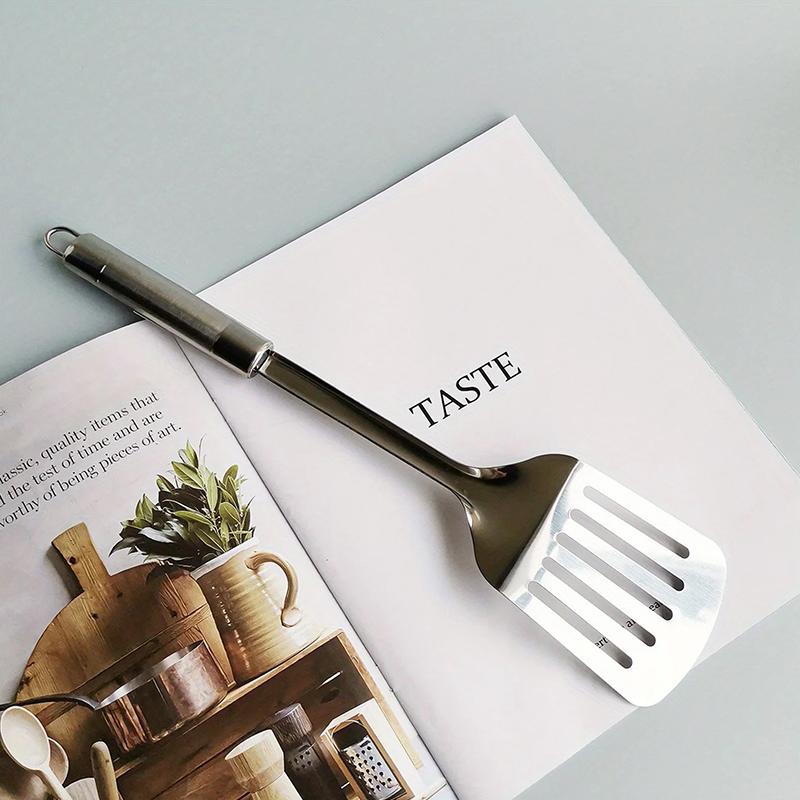 Stainless Steel Slotted Turner Kitchen Cooking Spatula Saute Steak Burger Butter Tool Kitchen Utensils Cookware