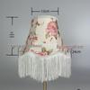 Handcrafted European-Style Tassel Lampshade for E27 Floor Lamp, Retro Bamboo Leaf Design, American Country Luxury