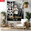 Frieren Custom Name Tapestry Personalized Wall Art Hanging Bohemian Home Decor for Bedroom Dorm Living Room
