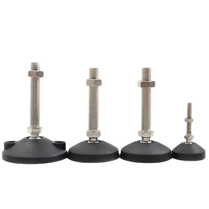 4pcs Adjustable Lathe Leg Thread Type Adjustable Levelling Feet Swivel Base Articulating Leveling Legs Furniture Glide Pad