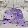 Butterfly Pattern Blanket Microfiber Flannel Cover Blanket Bedroom Living Room Sofa Soft And Comfortable Home Decoration