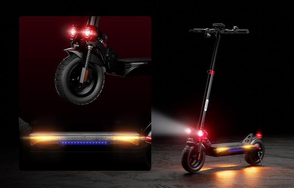 iScooter iX4 electric scooters powerful 800W LED 10" with app 48V15Ah for 40~45Km Off-road tires for adults 150KG