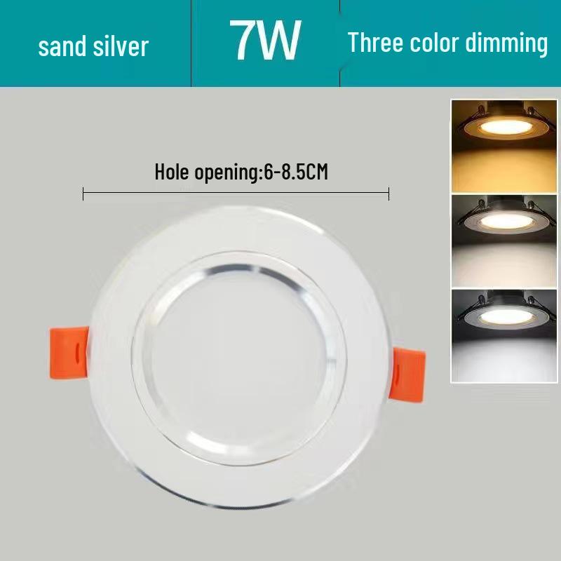 5W Dimmable Ceiling Downlight with 3-Color Settings