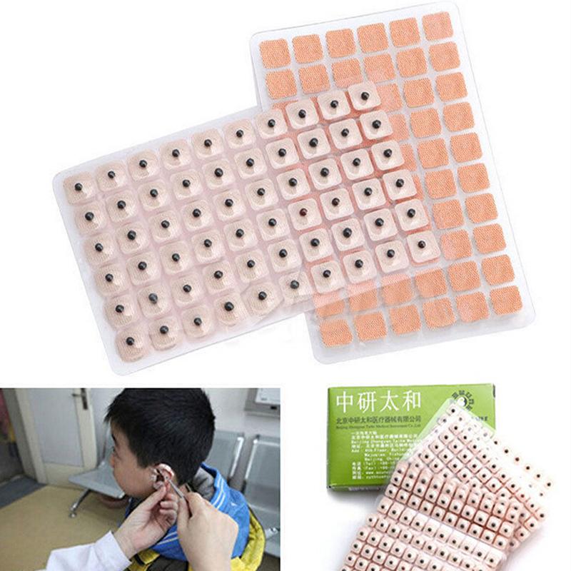 600Pcs Ear Care Ear Acupuncture Massage Therapy Needle Patch Seeds Sticker Auricular Auriculotherapy Vaccaria