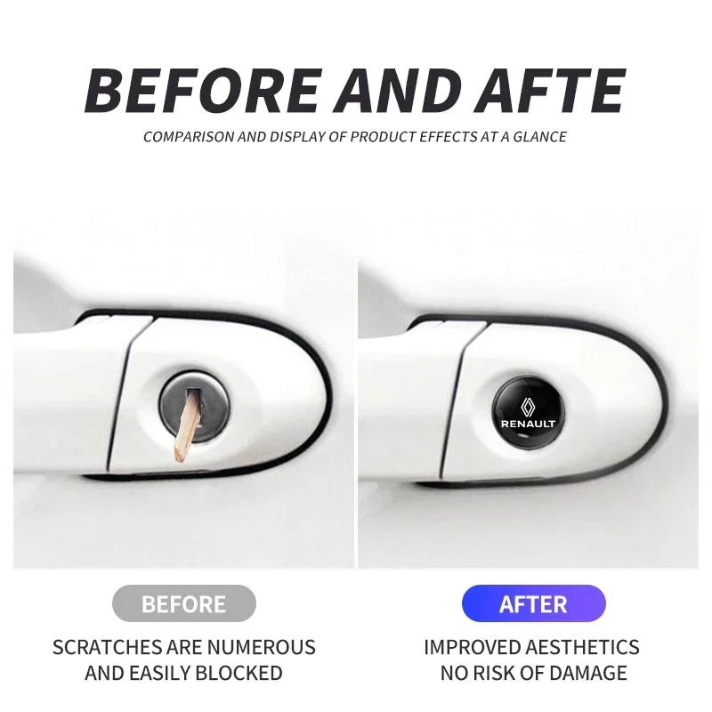 2026 Het För Renault Interiördekaler 2/5/10 St Bil Dörr Nyckelhålsklistermärke Låsskydd Anti-blockeringsdekal För Renault Fluence