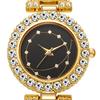 Luxury Women Bracelet Watch Round Dial Quartz Analog Watch Sparkling Rhinestone Elegant Wristwatch for Daily Wear Party Office