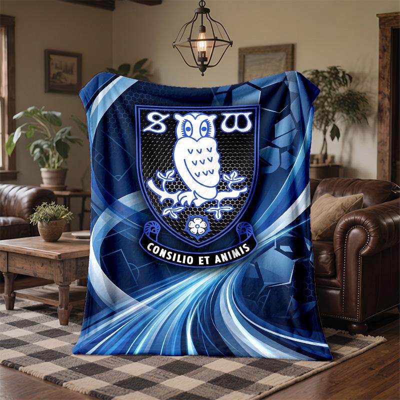 Sheffield Wednesday Football Print Flannel Blanket Soft Warm Sofa Bed Throw Blanket For Home Office Bedroom