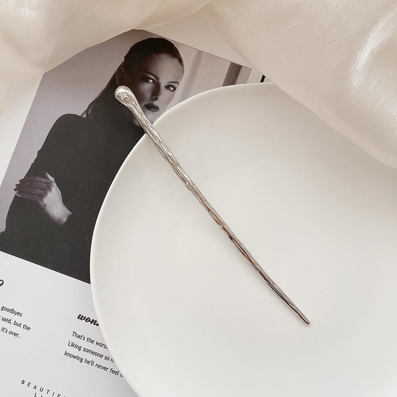 

Необычная художественная металлическая шпилька для волос - новый аксессуар для пучка в корейском стиле для девочек