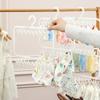 Multi-Clip Children's Clothes Hangers Baby Hangers Sock Drying Rack Closet Organizer