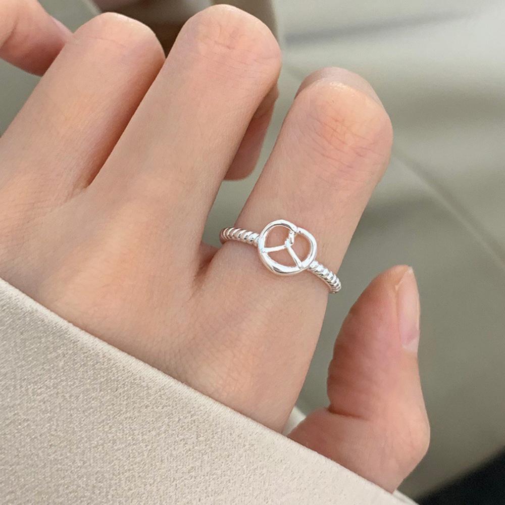 Anello Minimalista da Donna in Argento Sterling 925, Inossidabile, Anello Aperto di Alta Gamma per Dito Indice di Coppia