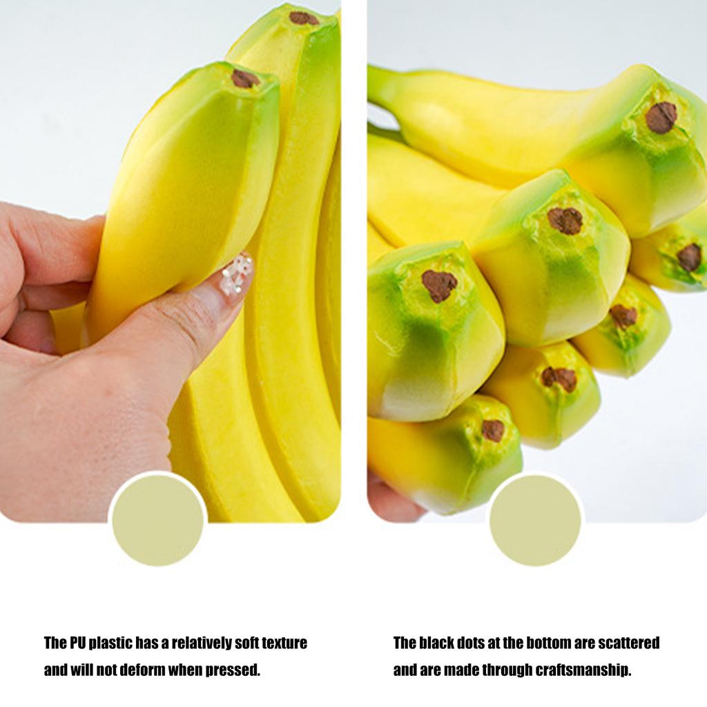 Artificial Banana Simulation Banana Fruit Model for Home Kitchen Wedding Table Decoration Basket Display Photography