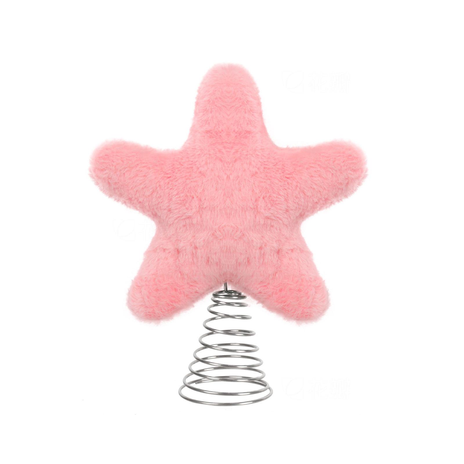 

Christmas Atmosphere Decoration Props Christmas Tree Top Five-pointed Star Spring Tree Top Star Ornaments Christmas Tree Dress Up One Size розовый