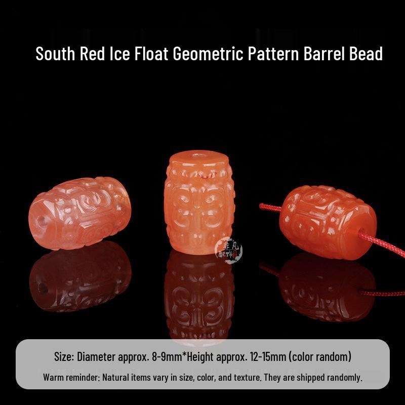 

Натуральная бочка с узором меандра южного красного цвета: Буддийские четки разделитель и компонент браслета