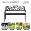 126Lx60Wx85H cm Steel Bench-Black