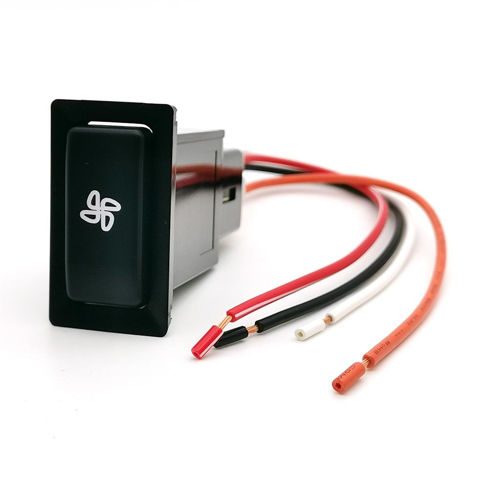 1PC Car LED DRL Lamp Power On Off Switch Radar Fan Switch Button with Cable For Toyota FJ Cruiser LC95 2002 For HINO 500/700