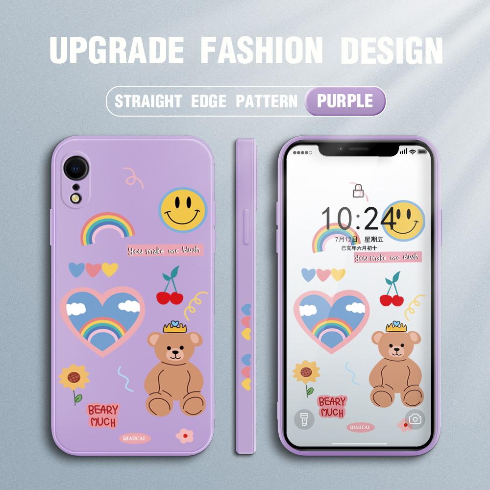 Husă de telefon colorată cu urs de desene animate pentru Redmi Xiaomi POCO Note 10 Pro 9 9A 9T 10C 8 7 11 Lite 5G X3 M3 Square Edge Full Camera Protect Moale TPU Husă