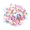 100 Stück 7mm Quadratische Acryl Buchstabenperlen Gemischtes Alphabet Lose Abstandshalterperlen Für Schmuckherstellung DIY Armbänder Halsketten Zubehör