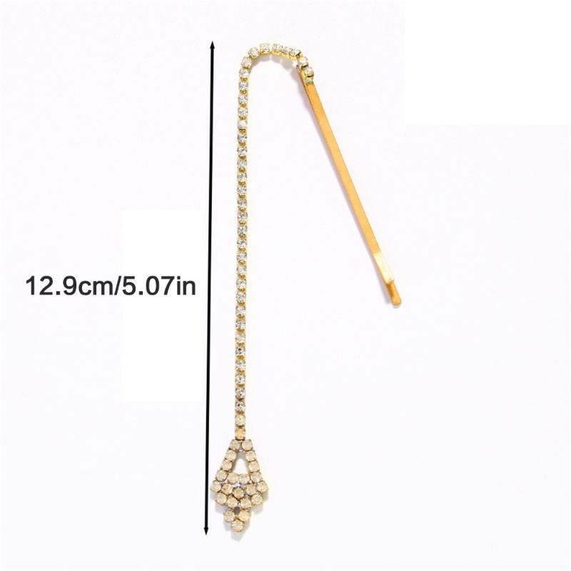 Forehead Ornament Crystal Hair Pin Unique Exotic Charm Perfect for Theme Party Music Festival and Stage Performances