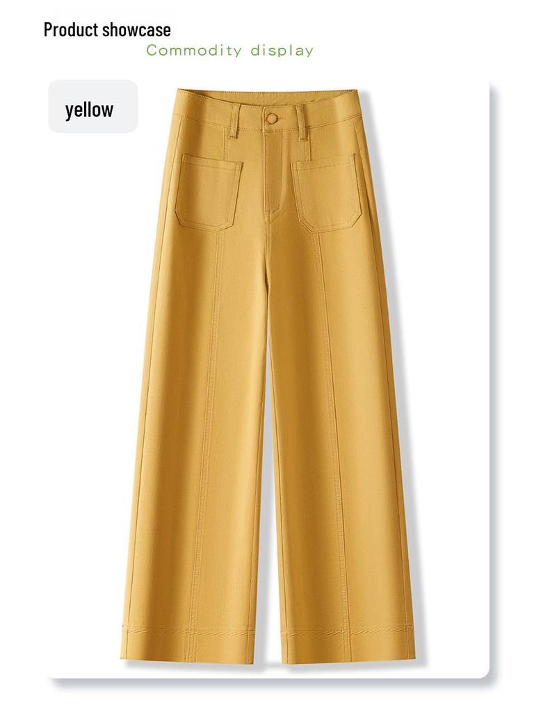 Women's 2025 Spring Black High Waist Straight & Wide Leg Retro Jeans