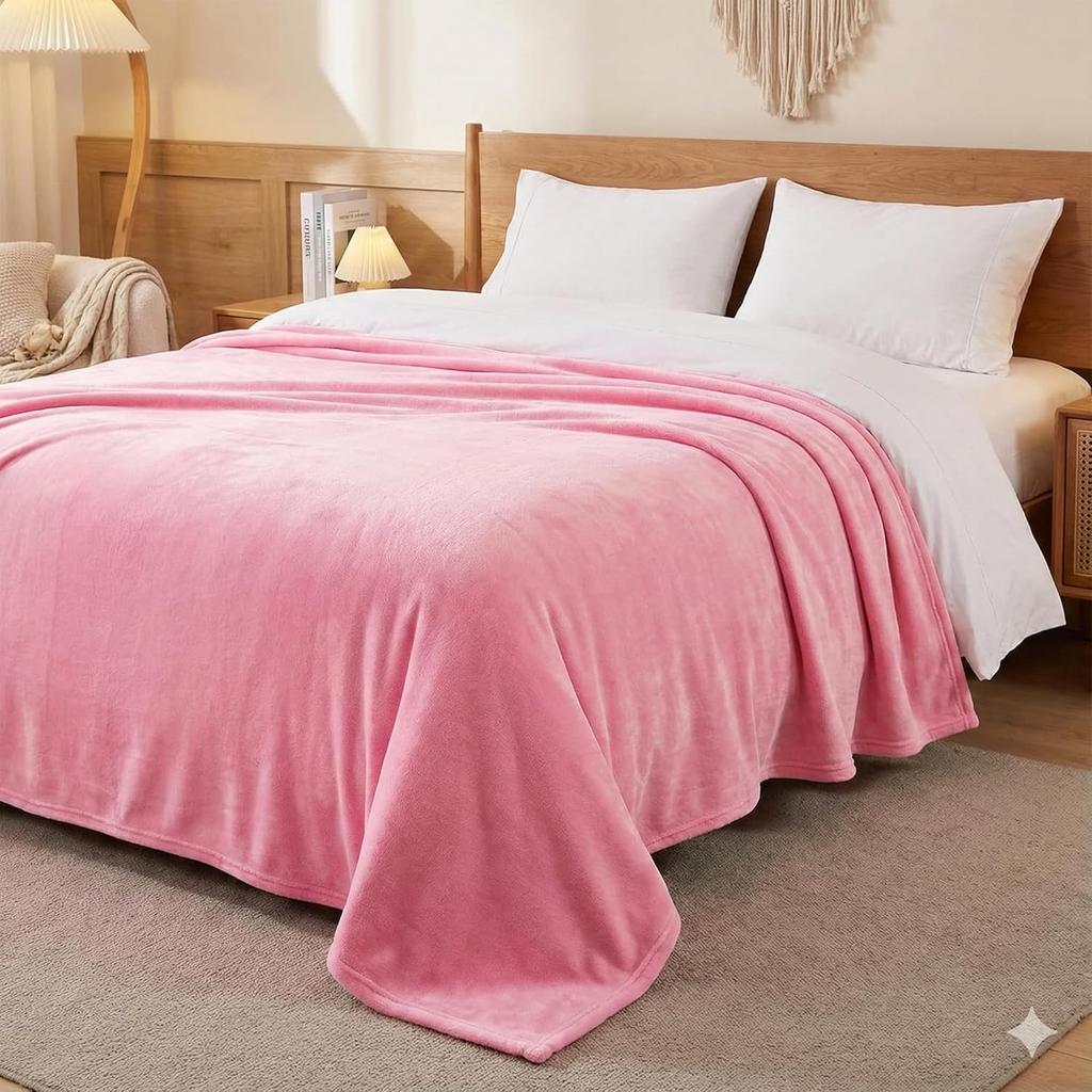 Super-Soft Mid Winter Fleece Double Blanket Cozy Heaven Deluxe Fleece Blanket Ultra-Soft Fluffy & Warm, 228.6 X228.6 CM