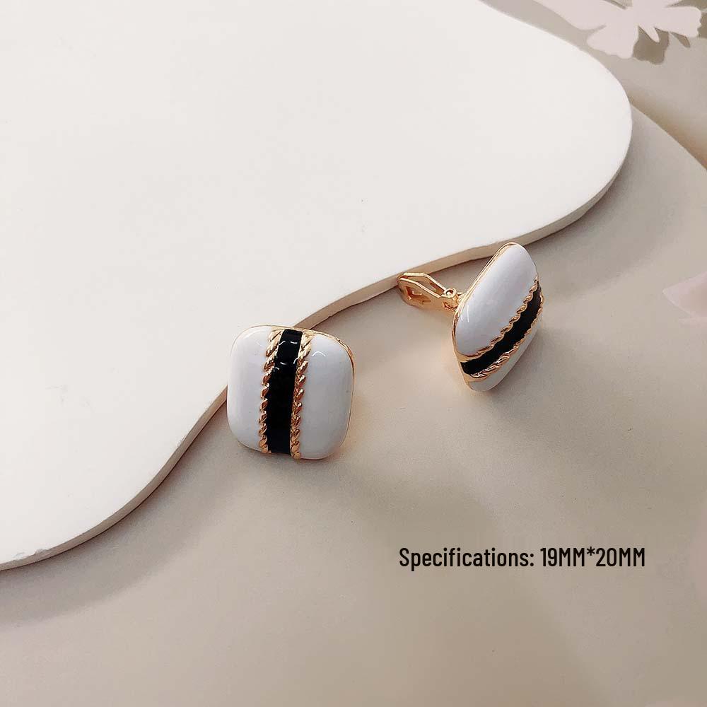 

Элегантные серьги и клипсы из серебряных игл S925 с цветной эмалью - Женский дизайн высокого класса с капельным маслом