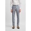 Slim Fit Pants Light Blue Stripe Virgin Wool And Linen
