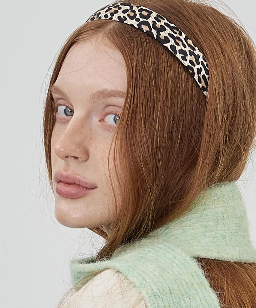 The-Abon Leopard Hairband Brown