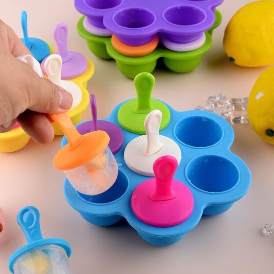 Popsicle Molds for Kids Reusable Ice Pop Mold with Sticks Homemade Mini Toddler Popsicle Mold BPA-Free Food-Grade Non-Stick Tray