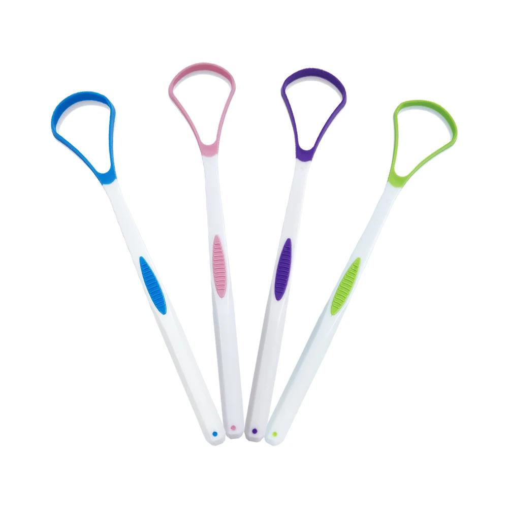 

50pcs Tongue Scraper Brush Silicone Reusable Tongue Brush Cleaner For Adults Kids Oral Care Cleaning Mouth Fresh Breath Tools