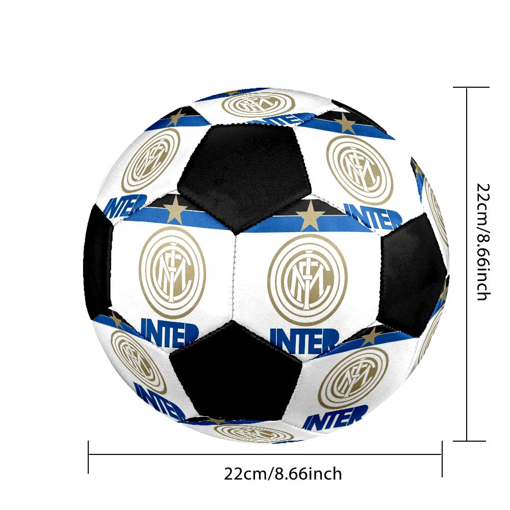Pallone Calcio Indoor Inter Milan Colorato Cucito a Macchina PVC Misura 5 Allenamento Squadra Pronto per la Competizione Durevole Rimbalzo Elevato Cool Regalo Sportivo