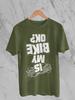 Is My Bike Ok ? T Shirt Funny Upside Down Print Design