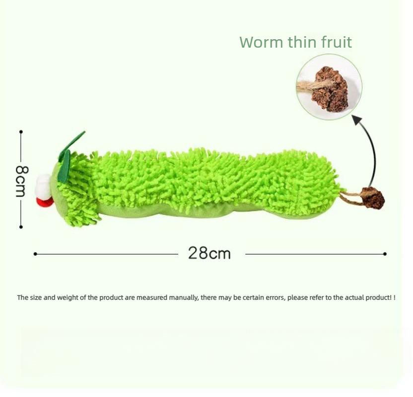 Cat Toy with Gall Caterpillar Stuffed Toy Scratch Bite Resistant Stuffed Catnip Soft Plush Material Molar Cleaning Kitten Toy
