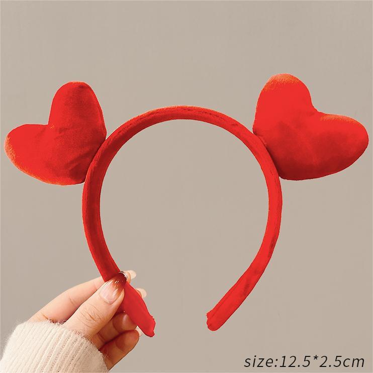 Retro Red Velvet High Crown Headband - Wide Edge Korean Influencer Style