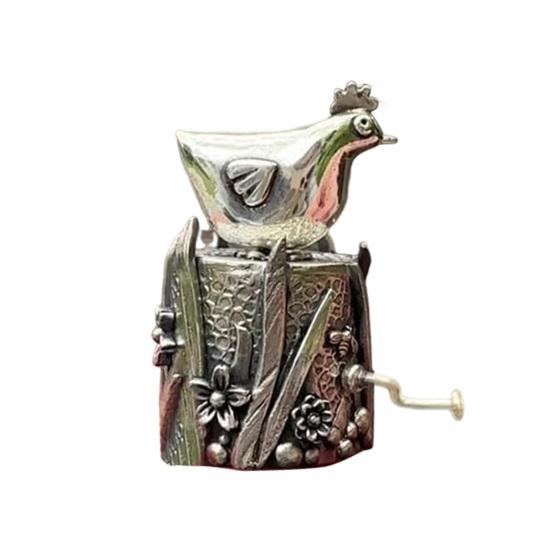 

Заводной серебристый автомат для цыплят, заводная собака, медуза, игрушка, украшение для рабочего стола, для детей и взрослых, пасхальное яйцо, охота, корзина, наполнитель, подарок A