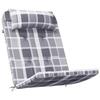 Adirondack Chair Cushions 2 Pcs Grey Checkered Pattern Oxford Fabric