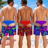 2026 Maillot de bain Prank Butt Motif Amusant pour Hommes Femmes Été Floral Imprimé Hawaïen Short de Surf Maillot de Bain Séchage Rapide Short de Plage