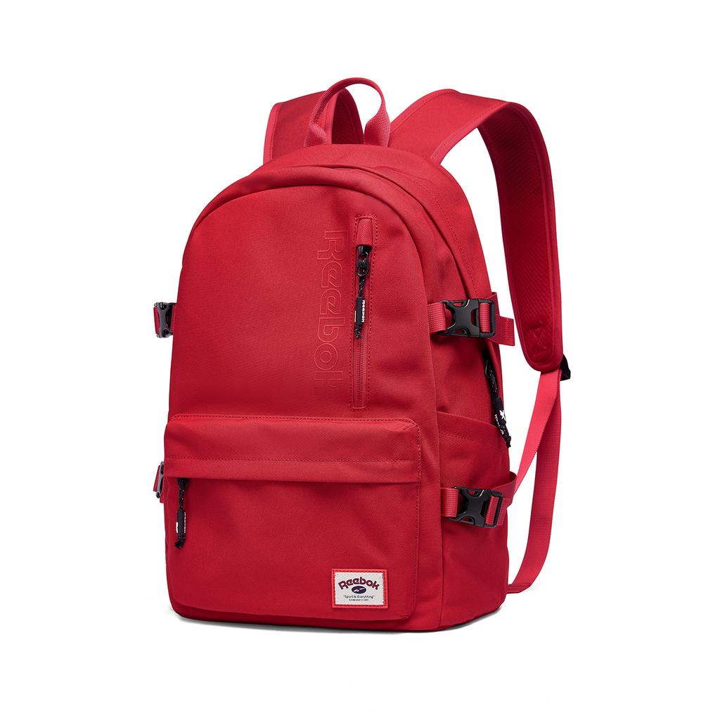 Reebok Fabric Backpack Regular Unisex Preppy Red/Light Gray/Obsidian Black RB250685S