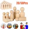 Unfinished Wooden Peg Dolls, Peg People, Doll Bodies, Wooden Figures, Decorative Peg Doll People for Kids DIY Painting Art Craft