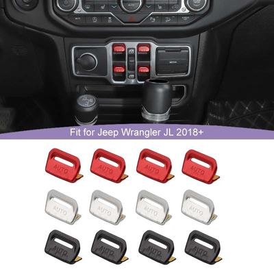 Autocollants décoratifs de garniture de bouton de fenêtre de voiture en alliage d'aluminium pour Jeep Wrangler JL pour JT Gladiator 2018 Up accessoires intérieurs