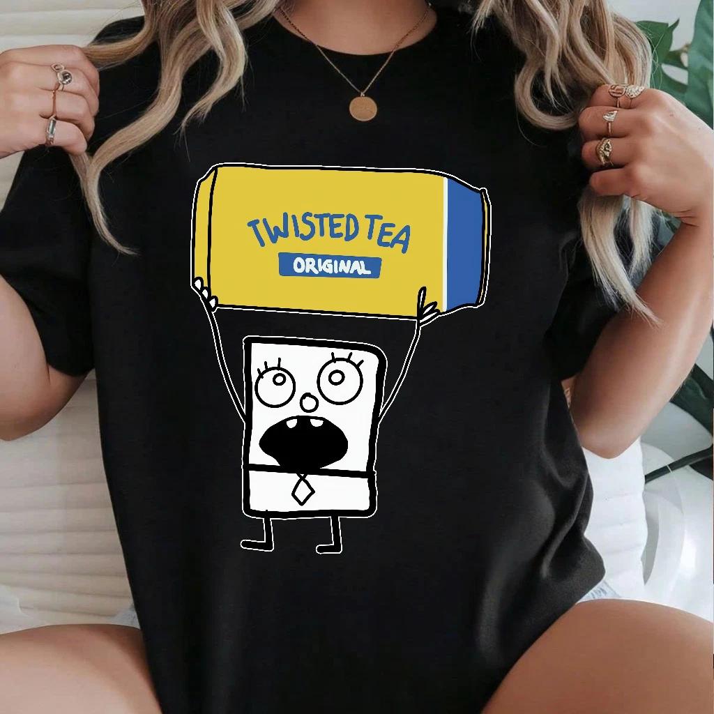 

Doodlebob Twisted Tea Unisex T-Shirt – Black, Casual Style XL