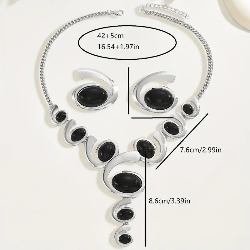 European and American Snail Shape Fashion Exaggerated Trend Earrings Jewelry Unique Personality Design Set